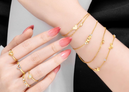 Gelang Emas 1 Gram Dewasa Eksklusif Bertabur Berlian